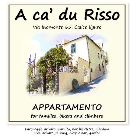A Ca' Du Risso - Appartamento - Sea & Outdoor For Families, Bikers And Climbers Calice Ligure Ngoại thất bức ảnh