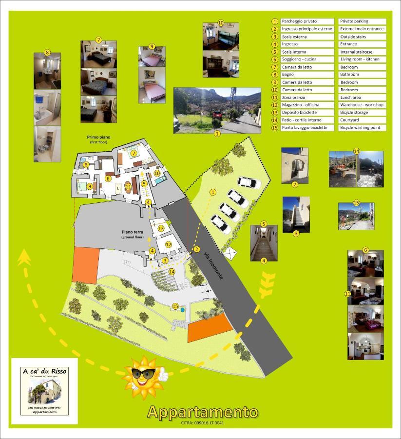 A Ca' Du Risso - Appartamento - Sea & Outdoor For Families, Bikers And Climbers Calice Ligure Ngoại thất bức ảnh