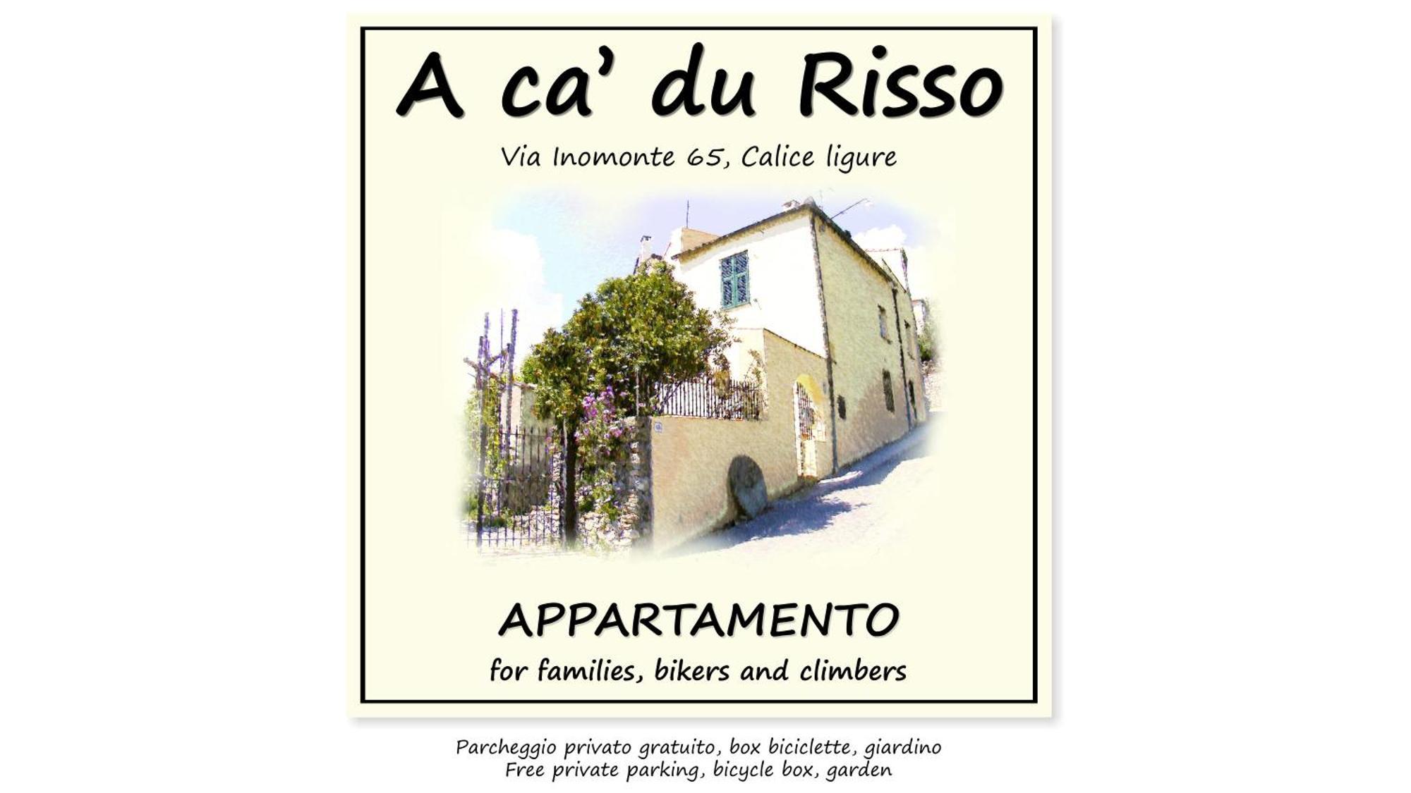 A Ca' Du Risso - Appartamento - Sea & Outdoor For Families, Bikers And Climbers Calice Ligure Ngoại thất bức ảnh